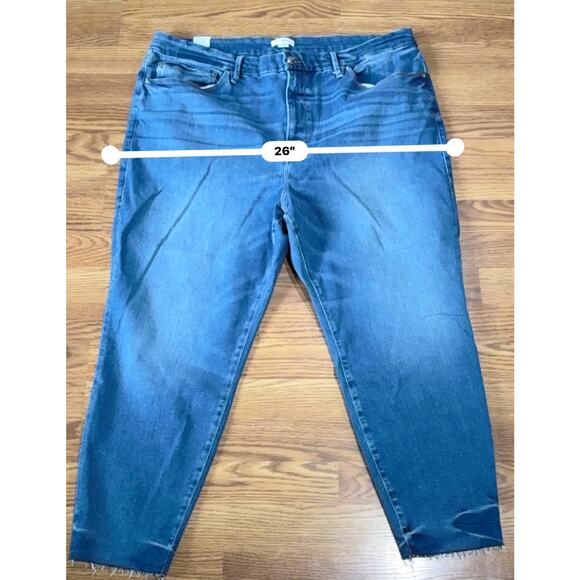 Good American Always Fits Good Legs Crop in Indigo384 size 28-32 - Picture 5 of 13